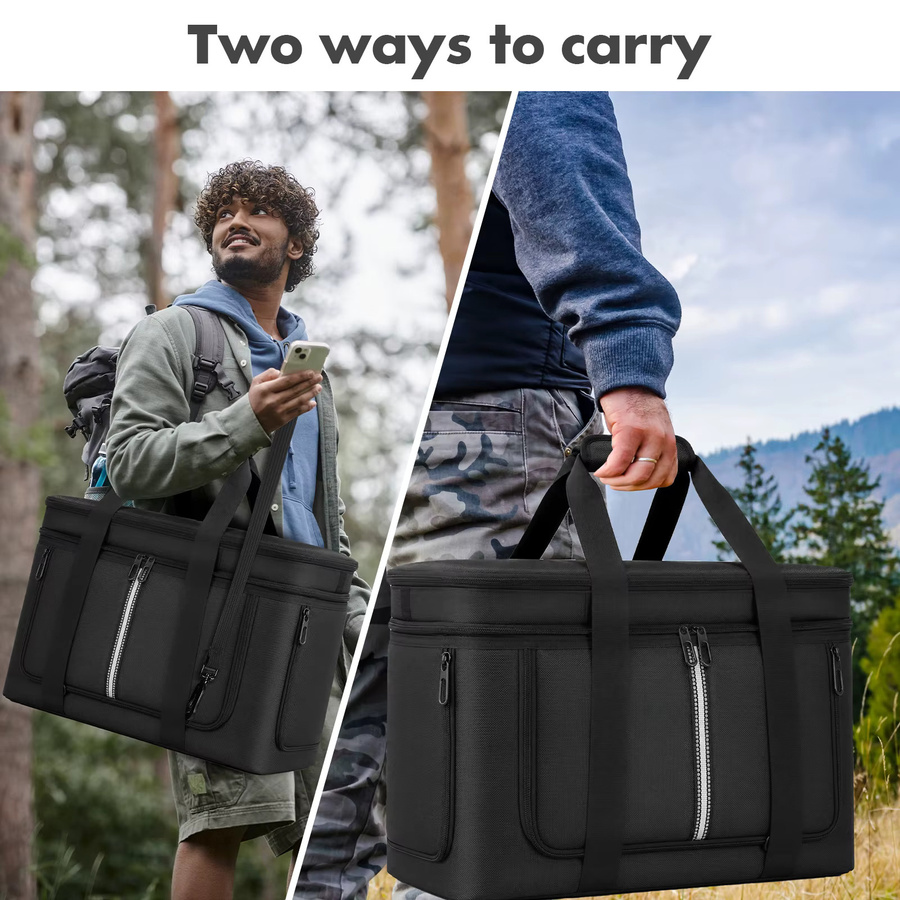 Anker Tragetasche für SOLIX C2000 Gen 2 Powerstation, schwarze Aufbewahrungstasche mit Organizer-Taschen für Reisen - Bild 5
