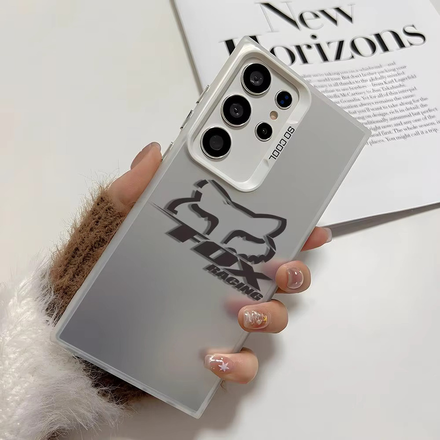 F-FoxS Logo Racing Silikon Handyhülle für Samsung Galaxy S25 Edge S24 S23 S22 S21 S20 Ultra in Silber - Bild 2