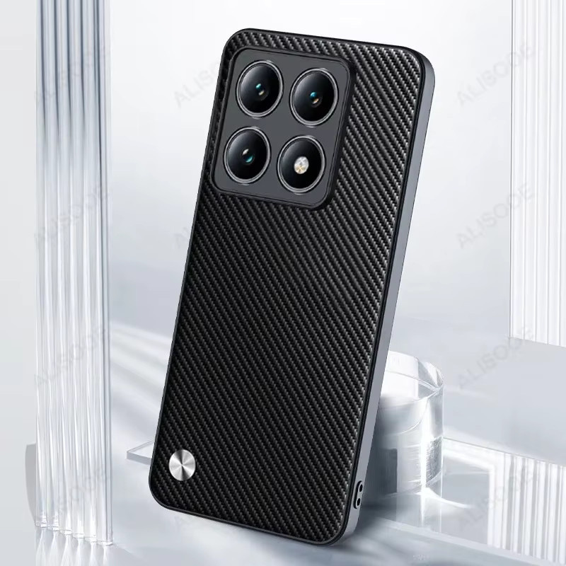 Xiaomi Handyhülle aus PU-Leder mit Faserstruktur für Xiaomi 14T Pro in Schwarz oder Grün - Bild 2