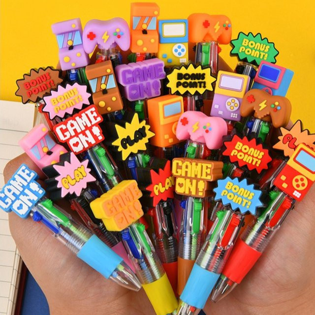 TWBEB 4-in-1 Cartoon-Mini-Mehrfarbstift aus Kunststoff mit Spielkonsolen-Design für Schule und Büro - Bild 1