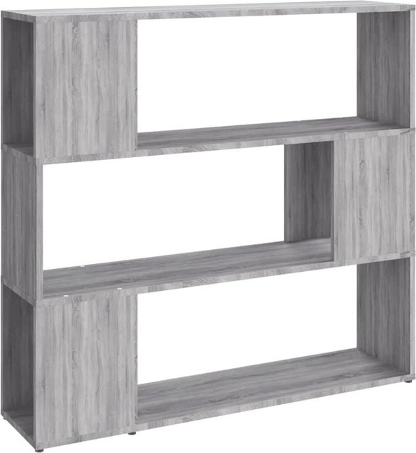 vidaXL Bücherregal und Raumteiler in Grau, B/T/H: 100 x 24 x 94 cm - Bild 1
