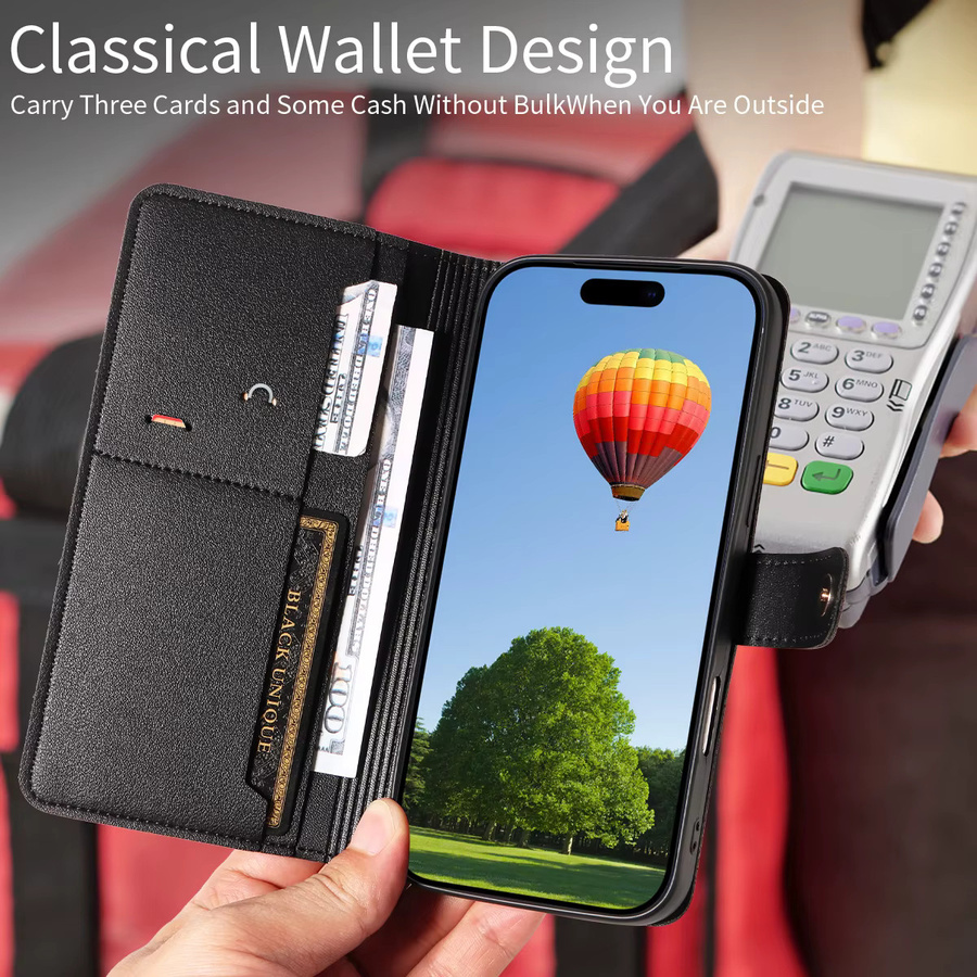 Handyhülle Wallet Cover aus TPU und Leder für Samsung Galaxy A56 A36 A26 A16 A06 A54 A32 A25 A23 A22 A21S A15 A14 A13 A12 in Blau oder Schwarz - Bild 4
