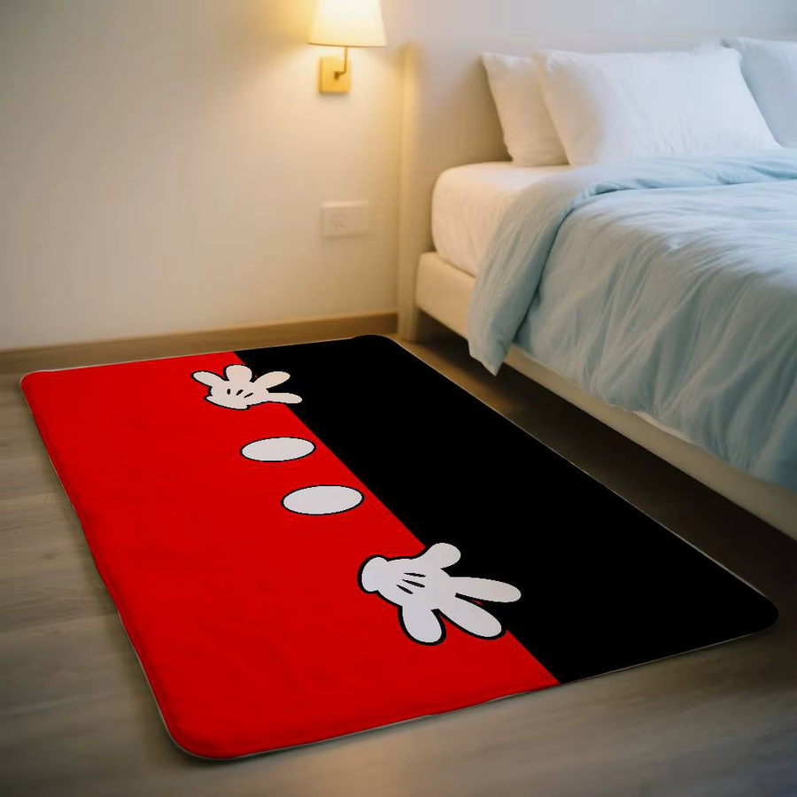 Rutschfeste Mickey Mouse Fußmatte von 52TOYS in Rot, rechteckig aus Polyester, Breite: 60,0 cm, Tiefe: 40,0 cm - Bild 5