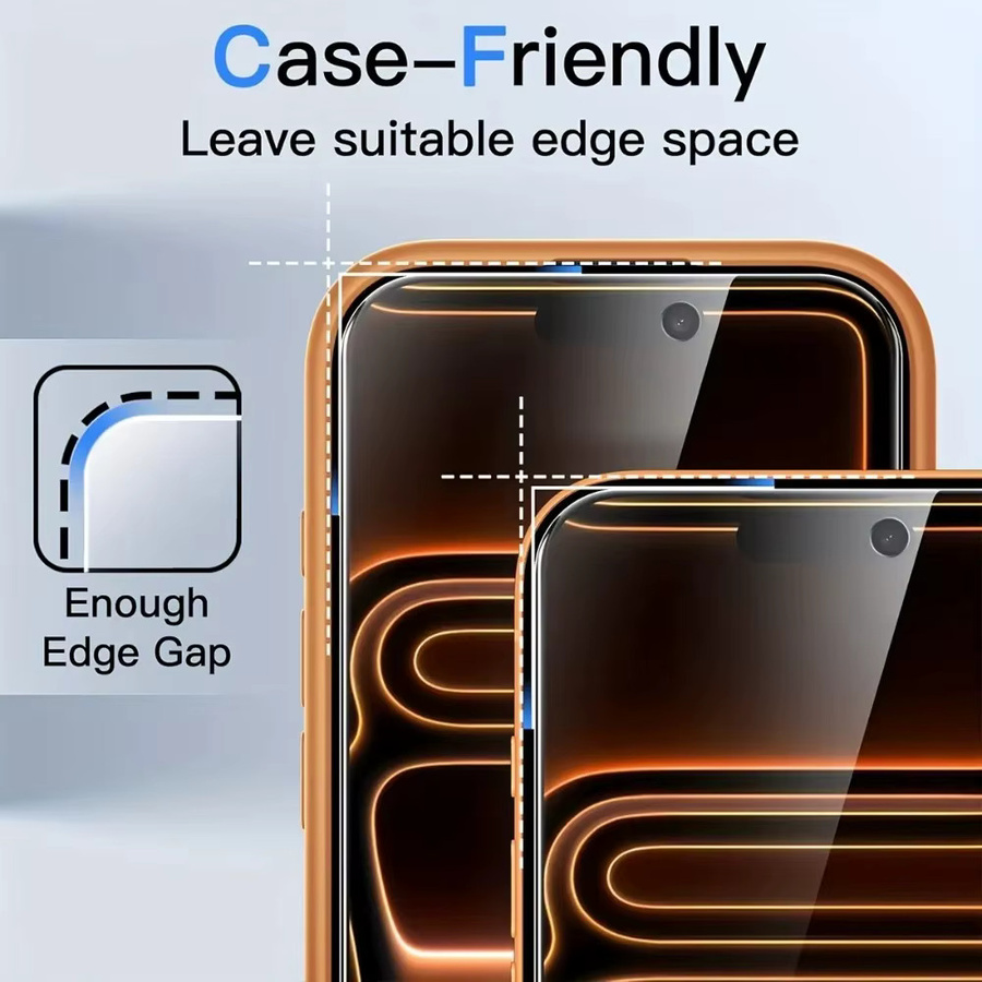SnakeGlass 3er-Pack Hochtransparente Displayschutzfolie aus Glas für iPhone 17 16 15 Pro Max 16e 17e Air 14 13 12 11 Pro 15 14 Plus mit Ein-Klick-Installation - Bild 2