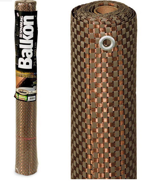 Videx Balkonbespannung in mocca-anthrazit, Breite: 300 cm, Höhe: 90 cm - Bild 1