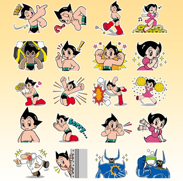 40 Stück Astro Boy Aufkleber in Multicolour für deine DIY-Dekoration von Kinderbriefpapier, Büchern und Haushaltsgeräten - Bild 1