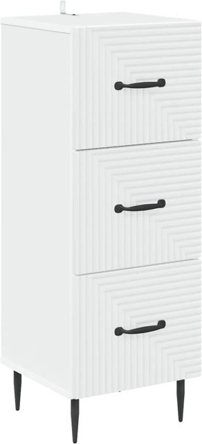 vidaXL Schubladenschrank in Weiß im Vintage-Stil aus Holzwerkstoff, B/T/H: 33 x 34,5 x 89,5 cm - Bild 1
