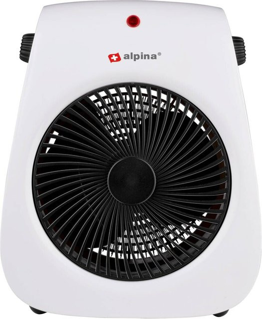 Alpina Heizlüfter in Weiß mit 2000 W Leistung, Thermostat und Kippschutz, B/H/T: 21 x 27 x 14 cm - Bild 1
