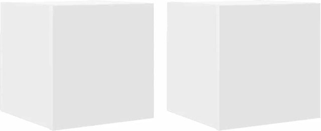 vidaXL TV-Wandschränke Set aus 2 Stück in Weiß für das Wohnzimmer, B/T/H: 30,5 x 30 x 30 cm - Bild 1