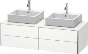 Duravit Waschtischunterschrank XSquare in Weiß Matt, B/T/H: 140 x 40 x 54,8 cm - Bild 1