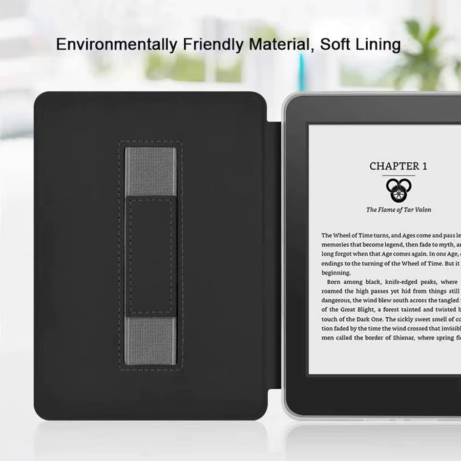 DANYCASE Kindle Hülle für Kindle Paperwhite 12., 11. Generation 2024 2022 2021 mit Auto Wake/Sleep und Handstütze aus Acryl in Grün - Bild 4