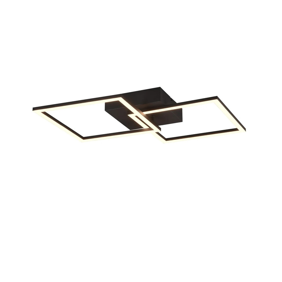 Reality LED-Deckenleuchte Trail aus Metall in Schwarz Matt, B/H/T: 45 x 40 x 7 cm - Bild 2