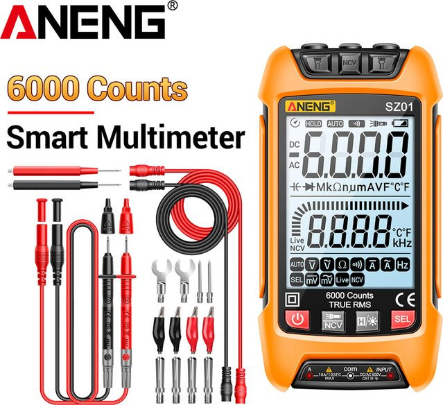 ANENG SZ01 Digitaler Multimeter-Tester mit 6000 Zählungen als professioneller Spannungsprüfer und Kapazitätsmesser für AC/DC-Strom - Bild 1