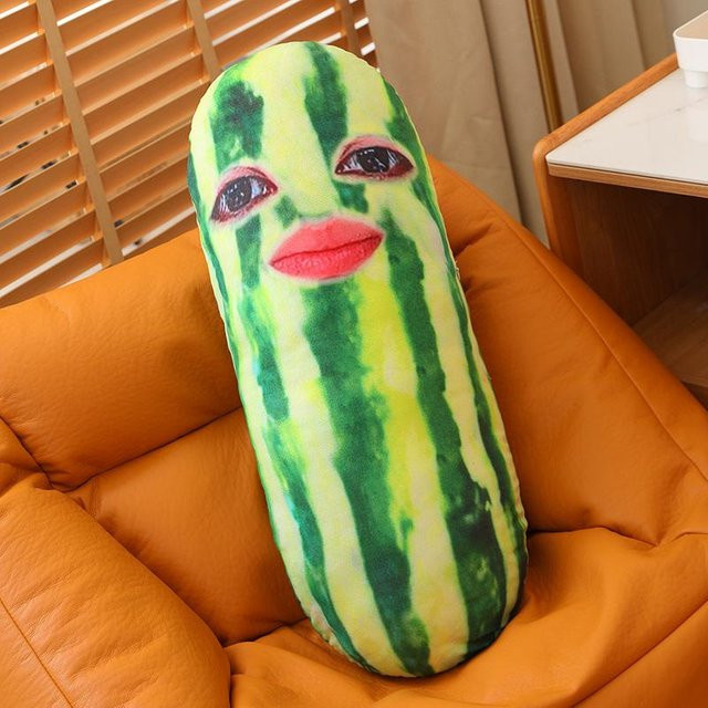 Yiran Health & Beauty Wassermelonen Plüschkissen, Stofftier, 40cm, ab 3 Jahre - Bild 1