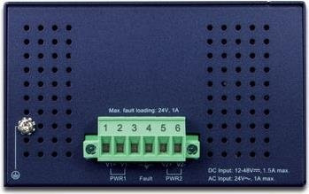 Planet IGS-1600T Switch mit 16 x 10/100/1000 Mbit/s Ethernet/LAN Ports, DIN-Schiene und Wandmontage, Blau - Bild 1