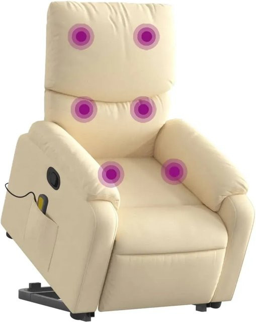 vidaXL Massagesessel mit Aufstehhilfe Modell 4 in Creme aus Stoff - Bild 1