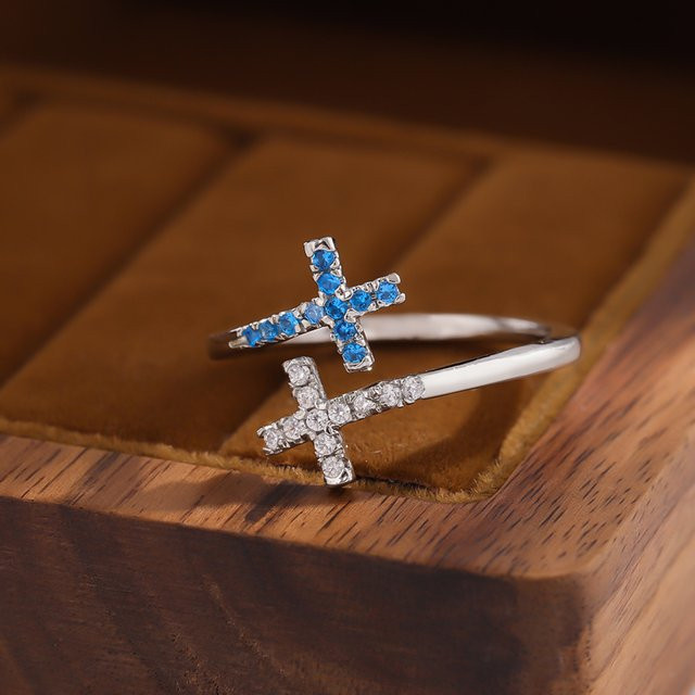 GaGa-Duck Ring, 925 Silber, Kristall, Unisex - Bild 1