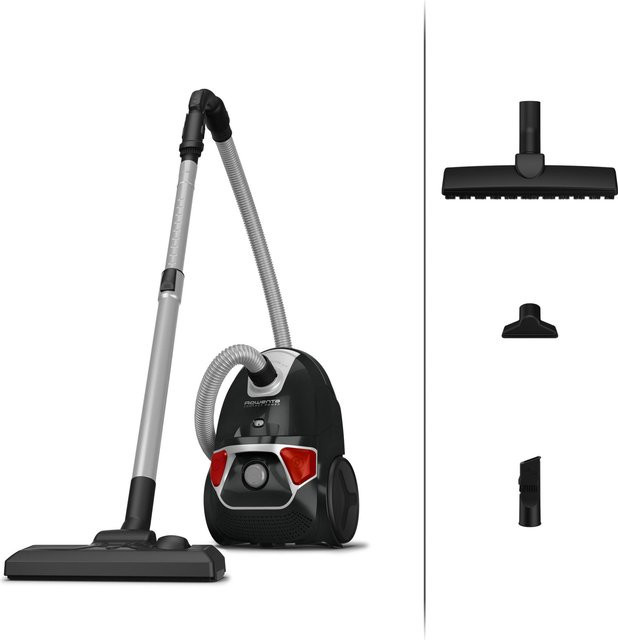 Rowenta Compact Power RO3955EA Bodenstaubsauger in Schwarz mit 900 W Leistung und 3 l Behältervolumen - Bild 1