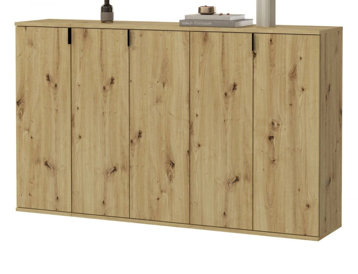 Inn.Furn Sideboard Artisan Line-Up Eiche, 5-türig, B: 152 cm, H: 99 cm, T: 34 cm - Bild 2