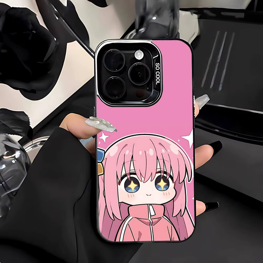 Kawaii Handyhülle Bocchi The Rock für iPhone 15 14 13 12 11 Pro Max Plus XR XS 7 8 in Pink - Bild 5