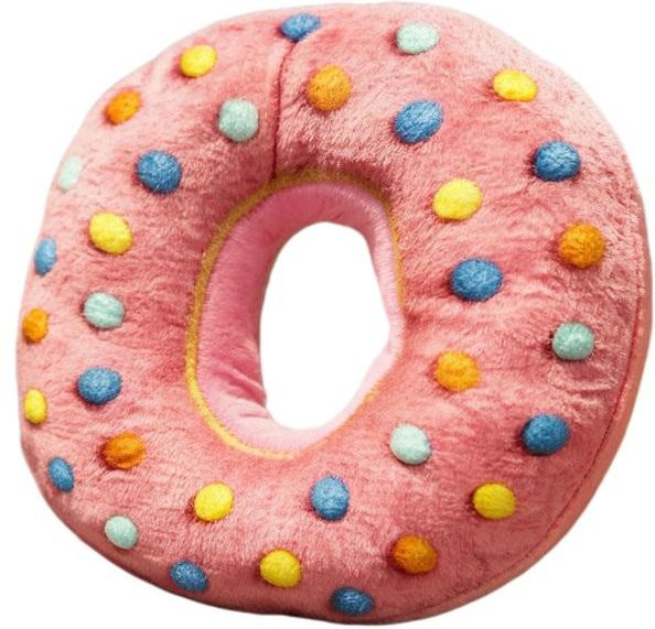 Alphabet Donut Buchstaben Plüschkissen aus Polyester, weiches Dekokissen für Sofa und Bett, Durchmesser: 40 cm - Bild 1