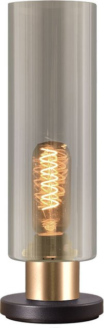Masterlight Ortona Tischleuchte aus Glas und Metall in Gold matt mit E27 Fassung - Bild 1