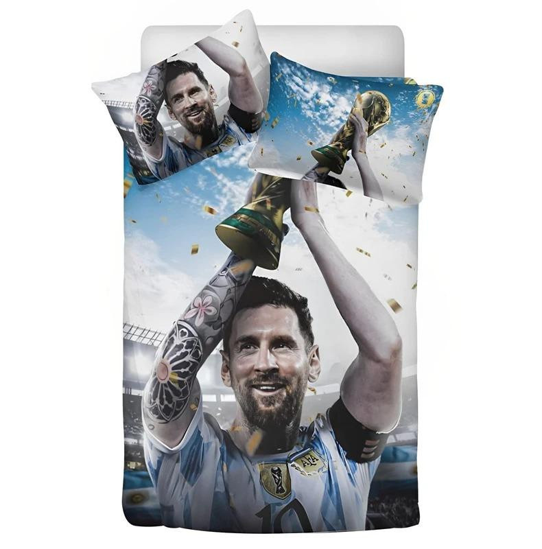 Lodestar 3D-Bettwäscheset mit Fußballstar-Motiv aus Mikrofaser, Multicolor, B/H: 135 x 200 cm - Bild 2