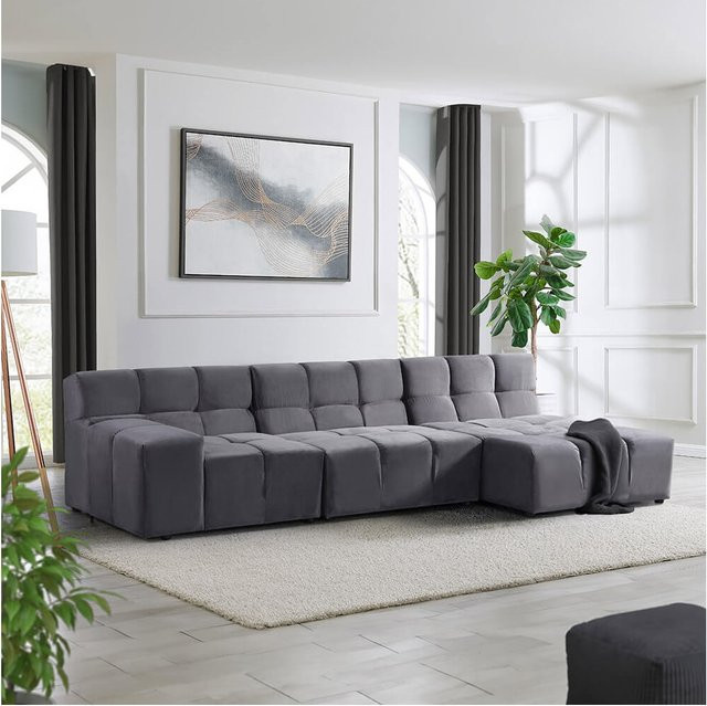 Home Deluxe Modulares Sofa ORLENA XL Rechts Anthrazit B: 306 cm, T: 148 cm - Bild 1