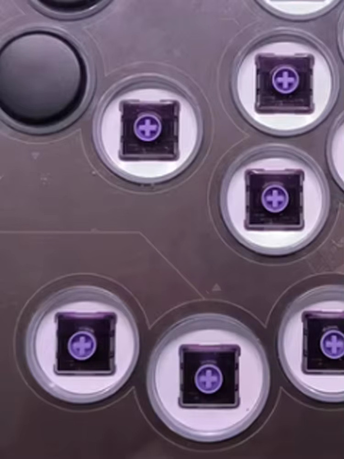 Kailh Purple Iris Silent Mechanical Switches Low-Profile in Purple mit 30g Auslösekraft für HITBOX Tastaturen - Bild 3