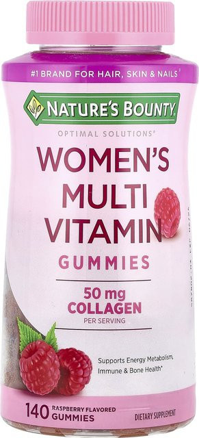 Nature's Bounty Optimal Solutions Multivitamin-Gummibärchen für Damen, Himbeere, 140 Stück - Bild 1