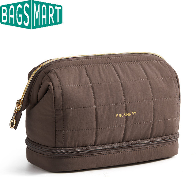 BAGSMART Make-up-Tasche als gepolsterter Reise-Kulturbeutel für Damen in Schwarz - Bild 1