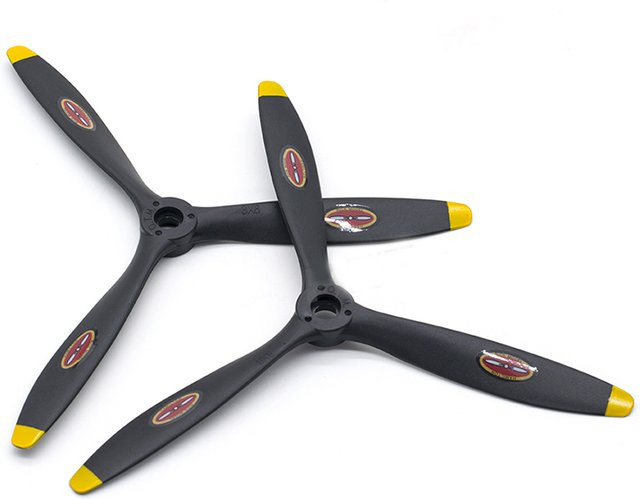 YUENHOANG 3 Klingen Propeller für RC Modell Flugzeug, Zubehör, Schwarz - Bild 1