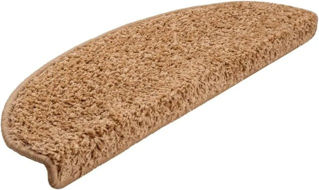 vidaXL Treppenmatten 15 Stück Beige, rutschfest und selbstklebend, B/T/H: 65 x 21 x 4 cm - Bild 1