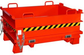 Bauer Südlohn Baustoffcontainer BC 500, lackiert, Feuerrot - Bild 1