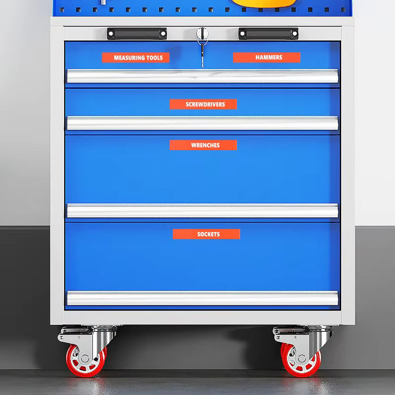 Wasserdichte PVC Garagenwerkzeug-Organisationsaufkleber in Blau für Werkzeugkasten und Werkstatt-Aufbewahrung - Bild 3
