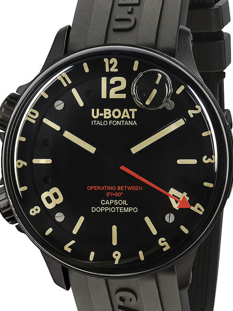 U-Boat Armbanduhr, Quarz, Edelstahl, 45 mm, Herren, Schwarz, 10 ATM - Bild 1