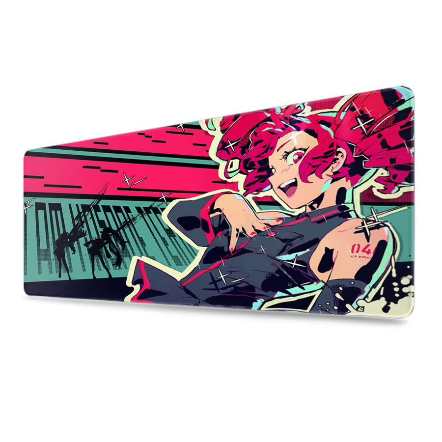 HYBXAXC Anime Kasane Teto Mauspad Multicolor, rutschfeste Schreibtischmatte für E-Sport und Gaming, B/T: 90 x 40 cm, Höhe: 0,3 cm - Bild 7
