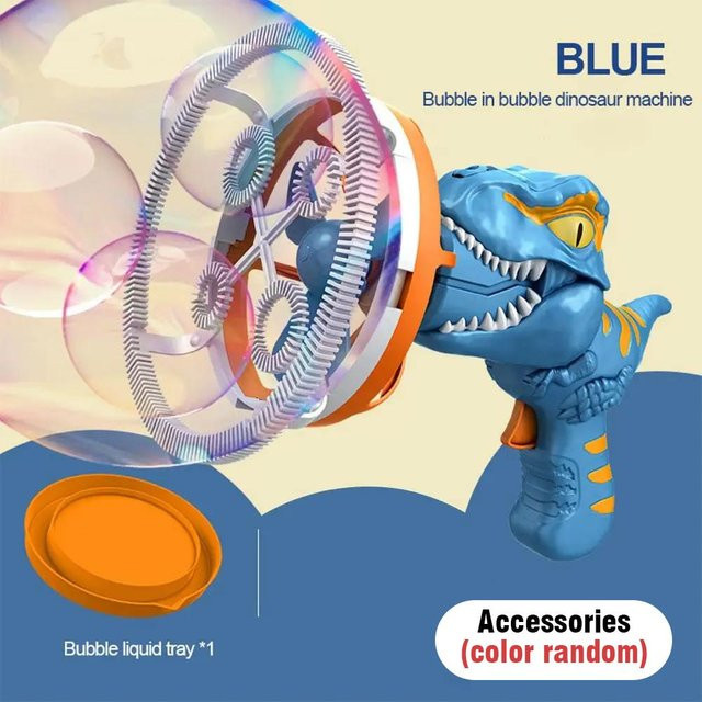 Linyi toy car Dinosaurier Seifenblasenmaschine, 2 in 1 Ventilator, ab 6 Jahre - Bild 1