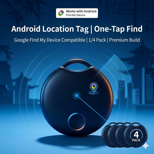 Google Smart Tag Bluetooth Tracker für Android und Google Find My Device in Schwarz - Bild 1