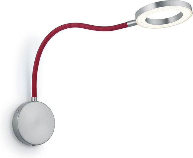 Knapstein Tessa-W-Flex LED-Wandleuchte in Nickel matt und Rot mit verstellbarem Design und Touch-Funktion - Bild 1