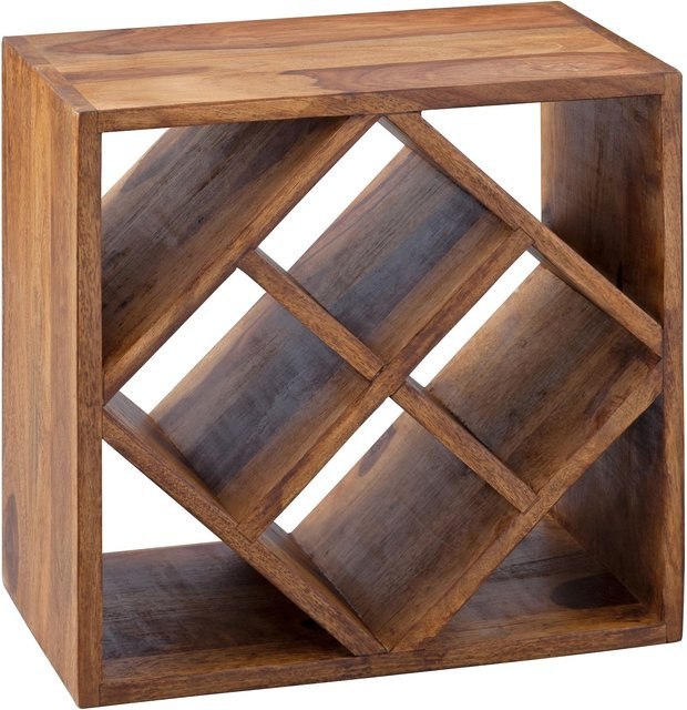 FineBuy Weinregal aus Holz in Braun für 8 Flaschen - Bild 1