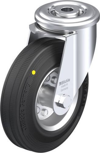 Blickle Lenkrolle LER-VE 125R-EL in Schwarz und Silber mit 125 mm Rad-Durchmesser und einer Tragfähigkeit von 100 kg - Bild 1
