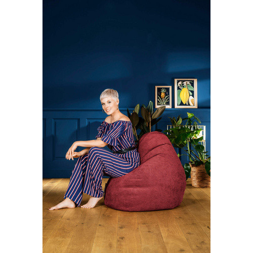 Sitting Point Sitzsack Alfa XL Beanbag, Weinrot, B/H: 70 x 110 cm - Bild 4