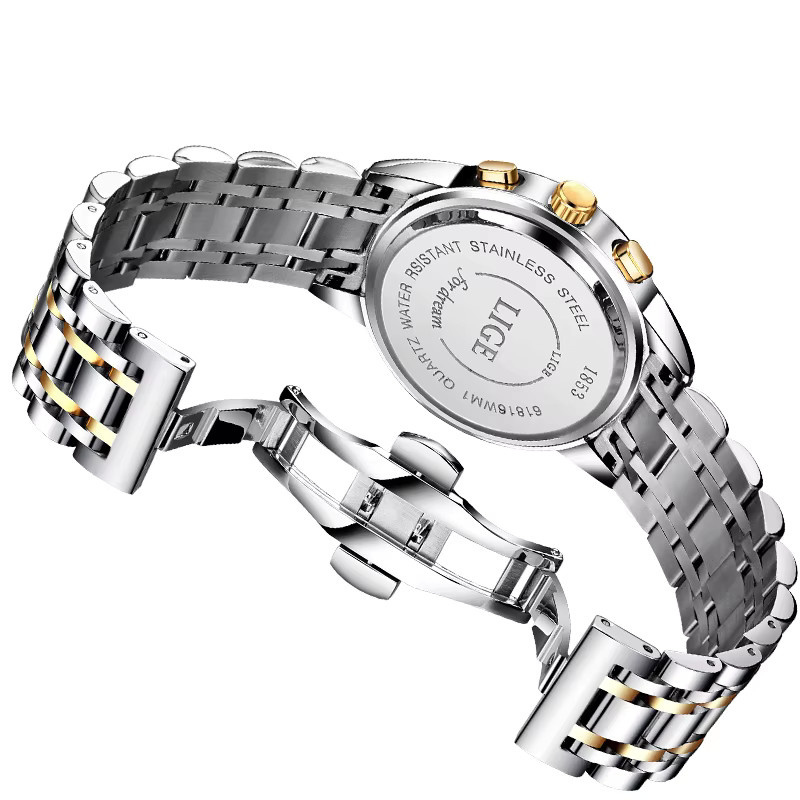 LIGE Chronograph, Quarz, Edelstahl, Blau, Herren - Bild 4
