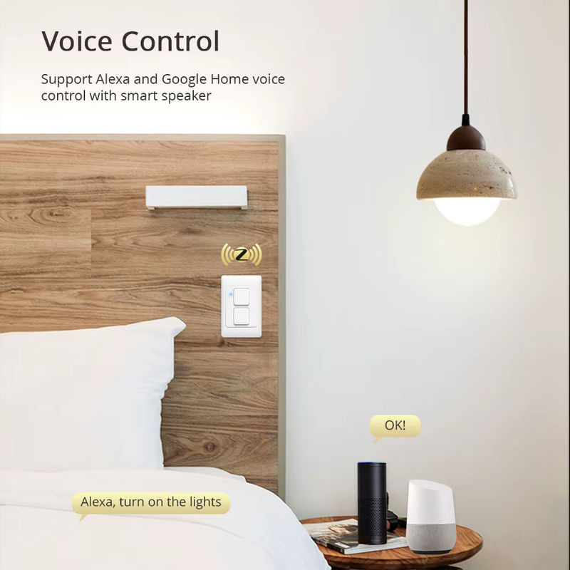 Zemismart 2-Gang Zigbee Wandschalter mit neutralem Draht und Druckknopf, kompatibel mit Tuya, Alexa und Google Home - Bild 2
