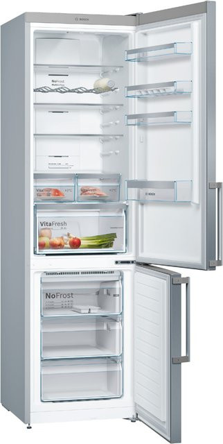 Bosch Kühl-Gefrierkombination KGN397LEQ in Silver mit No Frost und Zero Degree Zone, H: 238 cm, B: 60 cm, T: 66 cm - Bild 1