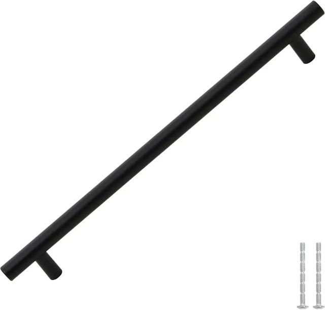 vidaXL Möbelgriffe Set aus Edelstahl in Schwarz Matt, 5 Stück, Länge: 22,4 cm - Bild 1