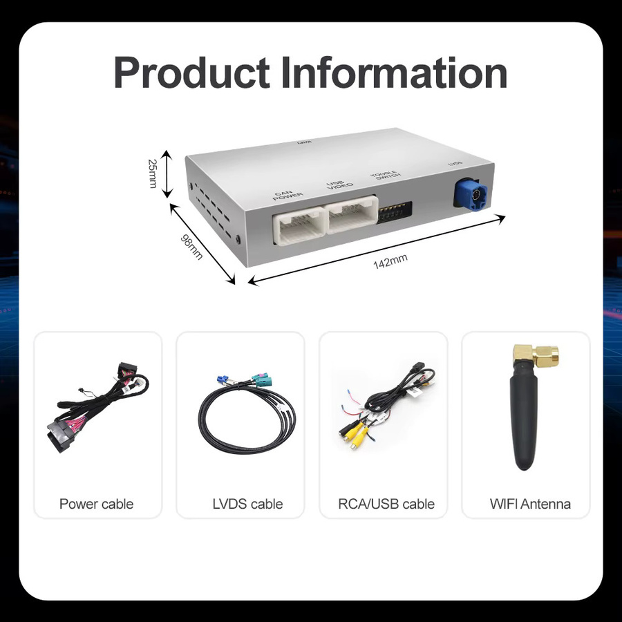 AUTOABC Kabelloser CarPlay und Android Auto Decoder für Mercedes Benz C-Klasse W204 C117 W176 CLS GLK NTG 4.5 4.7 inklusive OEM-Mikrofon und Bluetooth - Bild 6