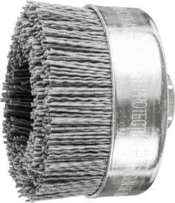 PFERD Topfbürste ungezopft TBU für Winkelschleifer, Durchmesser: 100 mm, M14 Gewinde, SiC-Filament Ø 0,90 mm, Korn 120, Farbe: Grau - Bild 1