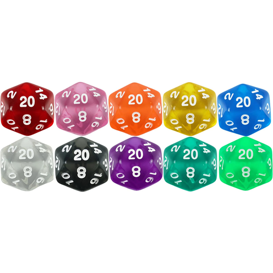 Dormia D20 Würfelset, 10-teiliges Set, Transparent, Bunt / Mehrfarbig - Bild 3